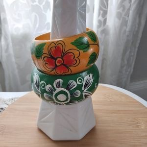 Set of 2 Wooden Bangles